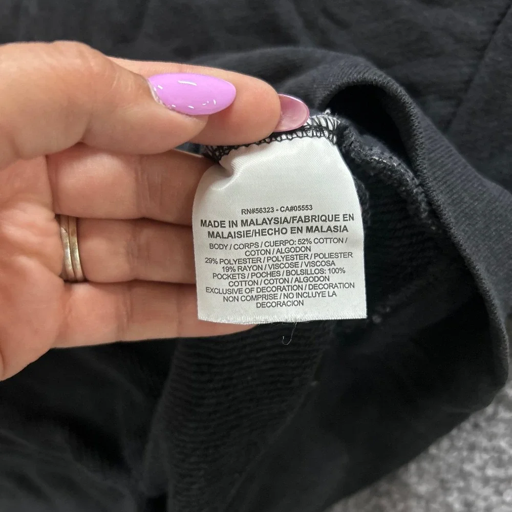 Nike Sweatshirt Womens Size S Black Viscose Blend Raglan Sleeve Athletic Top